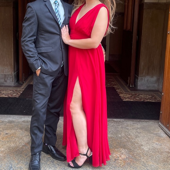 Heavenly Hues Red Maxi Dress - Picture 3 of 3